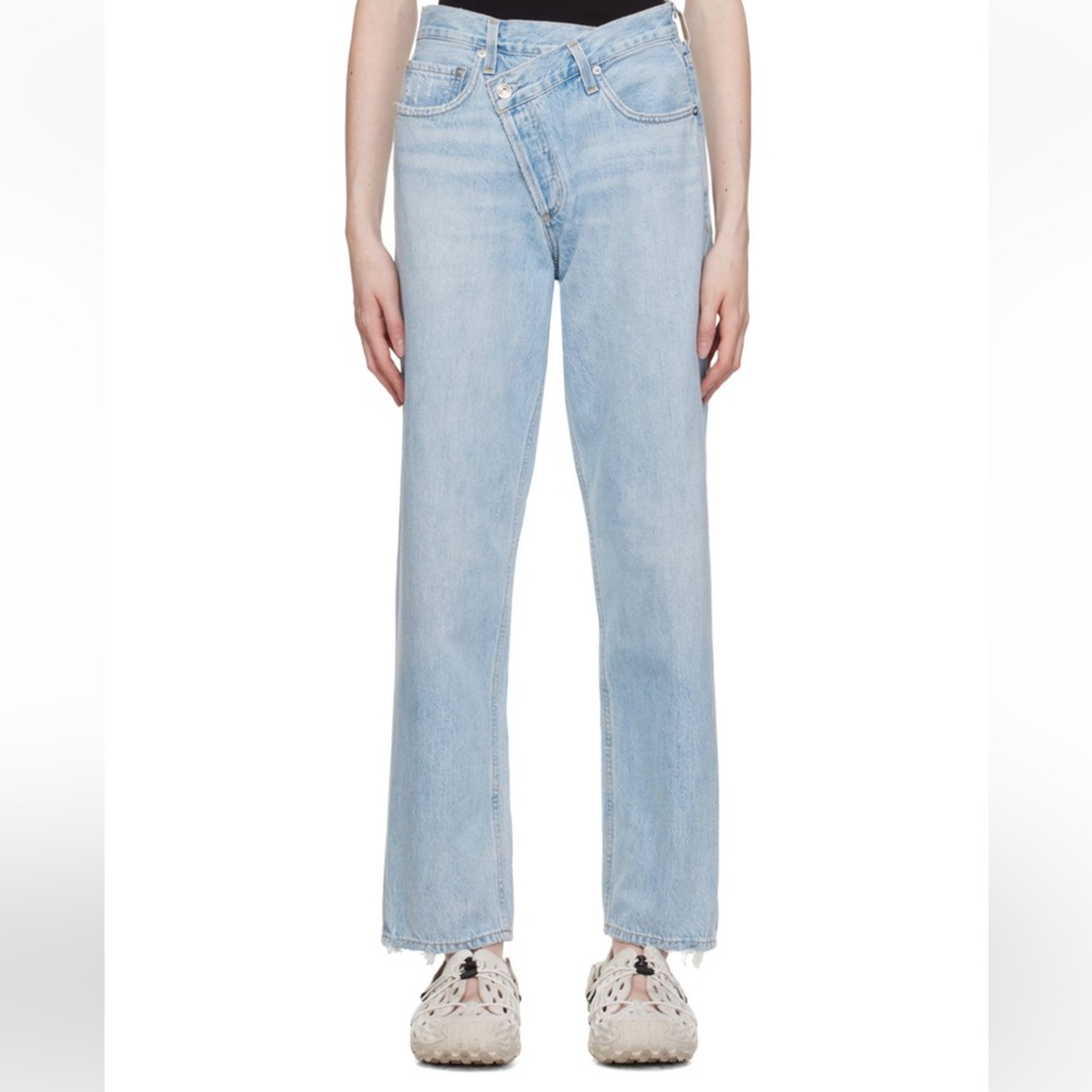 Agolde criss cross denim